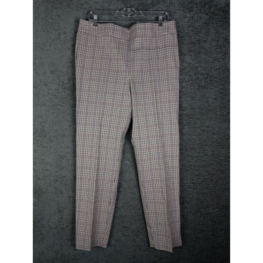 NWT Talbots Chatham Ankle Pants Womens 14 Plaid Dress Office Career Flat Front